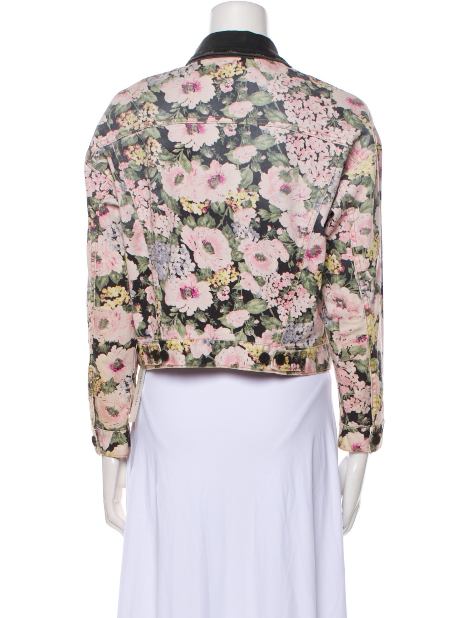 Rebecca Taylor Floral Print Denim Jacket